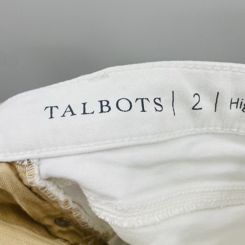 Talbots Womens Size 2 High Rise Jegging Crop Stretch Skinny Jeans in‎ White - Picture 7 of 8